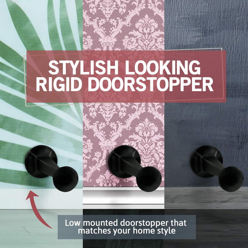 JD Jack N'Drill Jack N Drill 3-Inch Rigid Door Stop (12 Pack) - Heavy Duty Solid Metal Door Stopper | Prevents Wall & Door Damage - Rigid Rubber Tip Door Stop for Kitchen, Bedroom, Office, Garage - Image 5